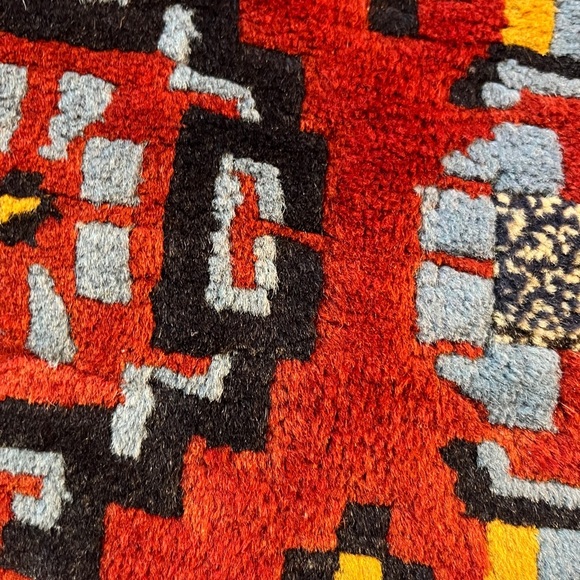 Turkish Style Red and Gray Rug - Picture 2 of 9